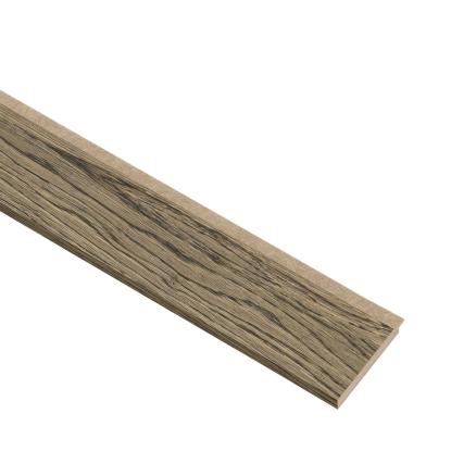 I-Wood afslutningsliste til 3-lamel akustikpanel, sort olieret, beige filt og lys kerne, egefiner, 16 x 92 mm