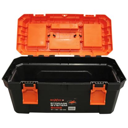 Boxer værktøjskasse med opbevaring i låg, 50,7 x 25,4 x 25,9 cm