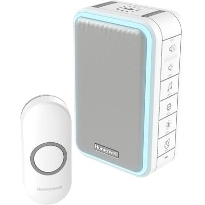 Honeywell DC315N trådløs dørklokkekit, 84 dB, halogen/LED, hvid