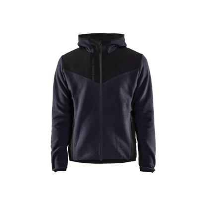Blåkläder 5940 strikket jakke med softshell, mørk marineblå/sort