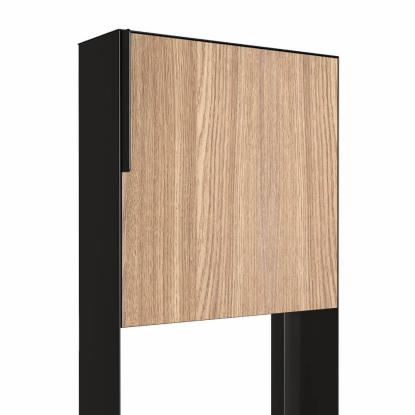 Bravios Porto postkasse med stander, HPL front, sort