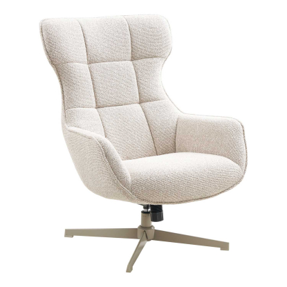 Turin loungestol med drejefunktion, beige