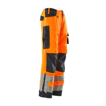 MASCOT SAFE SUPREME Kendal arbejdsbukser med knælommer, hi-vis orange/mørk marine