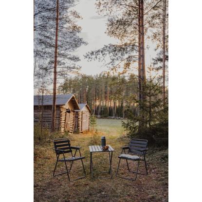 Varax Retro stol, sammenklappelig, gråsort