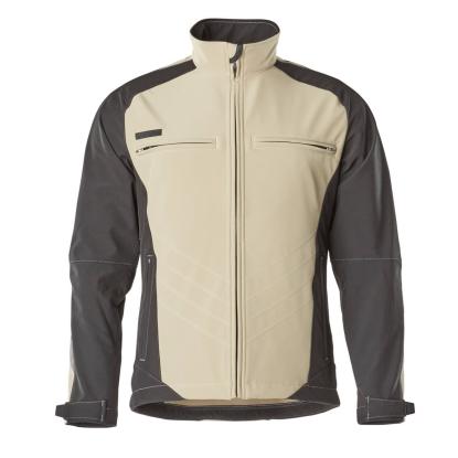 MASCOT UNIQUE Dresden softshell jakke, lys kaki/sort