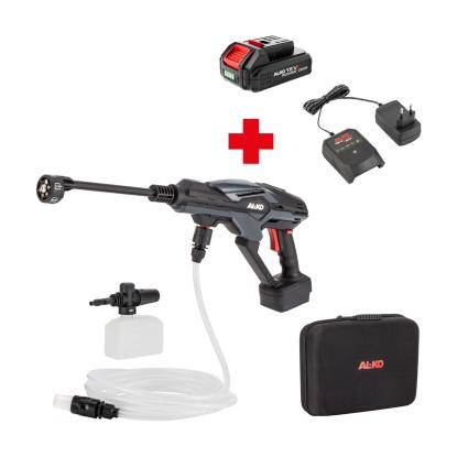 AL-KO PWD 1845 Comfort trykrenser med 5-i-1 vanddyse, 2 Ah, 18 V/36 V batteri og lader