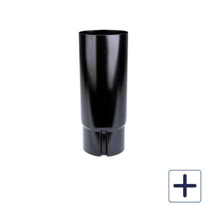 Plastmo Sort Stål lige nedførsel