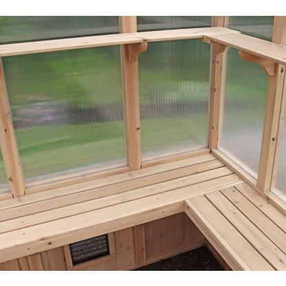 Westmann Paul drivhus, FSC-certificeret cedertræ, natur, 239 x 204 x 238 cm, 4,9 m²