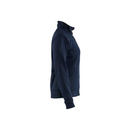 Blåkläder 3394 dame sweatshirt full zip, mørk marineblå/hi-vis gul