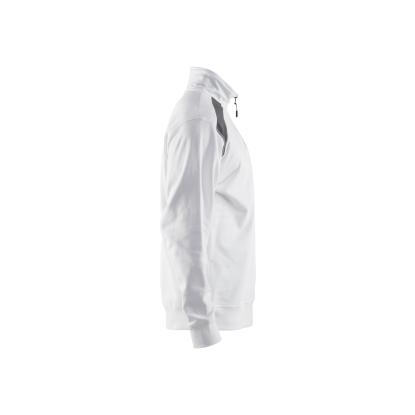 Blåkläder 3353 sweatshirt half zip, hvid/mørk grå