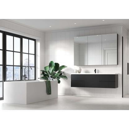 Fibo Colour vådrumspanel med 20 x 30 cm fliselook, 10 x 600 x 2400 mm, white silk