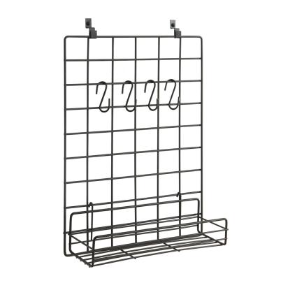 Millex organizer til akustikpaneler, inkl. 4 stk. S-kroge og hylde, mat sort