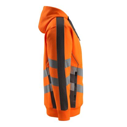 MASCOT SAFE SUPREME Corby hættetrøje med lynlås, hi-vis orange/mørk antracit