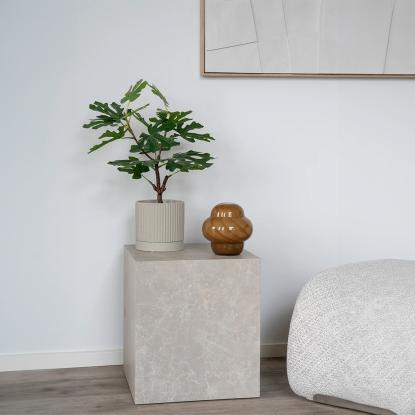 Sidebord, marmor look, beige, 40x40x45 cm