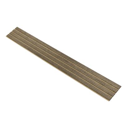 I-Wood Basic 4-lamel akustikpanel, sort olieret, brun filt og sort kerne, egefiner, 17 x 300 mm 