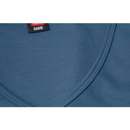 ID 0506 Interlock T-shirt med v-hals, dame, indigo