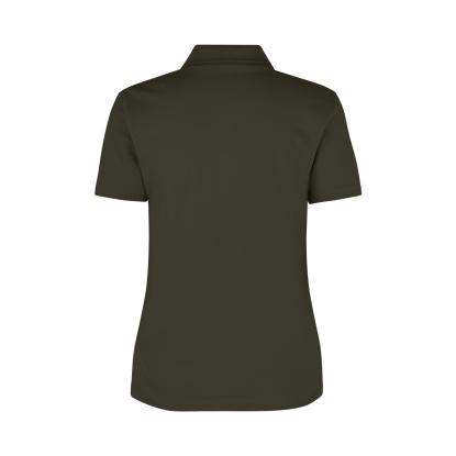 ID 0587 poloshirt, økologisk, dame, oliven