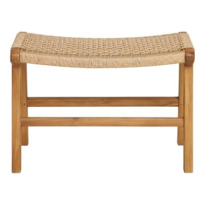 Derby fodskammel, teak/polyrattan, natur