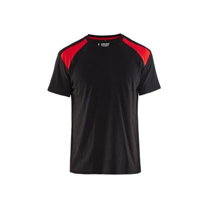 Blåkläder 3379 t-shirt, sort/rød
