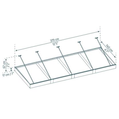 Canopia by Palram Sophia XL 4000 dørbaldakin, antracitgrå - 5m²