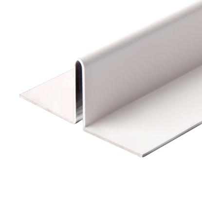 Facadeprofil, T-samleprofil, hvid - 3 meter