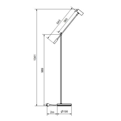 Belid Cato LED gulvlampe, H100-133 cm, GU4, dæmpbar, mat hvid
