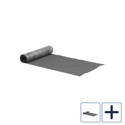 PLUS tagpap inkl. papsøm, sort, 1 rulle