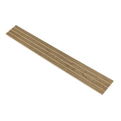 I-Wood Basic 4-lamel akustikpanel, mørkebrun olieret, beige filt og lys kerne, egefiner, 16 x 300 mm 