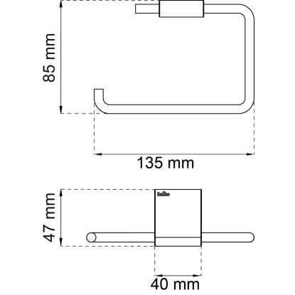 Habo Laverna toiletpapirholder, rustfri
