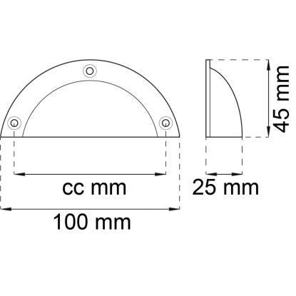 Habo Alice møbelgreb, rustik, 100 x 45 mm - 2 stk.