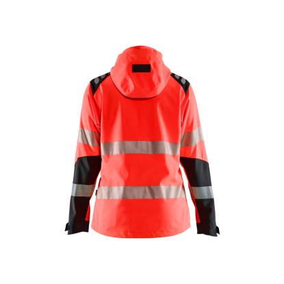 Blåkläder 4791 dame high vis softshelljakke, hi-vis rød/sort