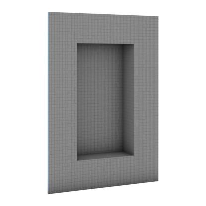 wedi Sanwell niche 20/40 med 10 mm flange, 654 x 454 x 112,5 mm