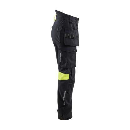 Blåkläder 7108 dame håndværker buks inherent, sort/hi-vis gul