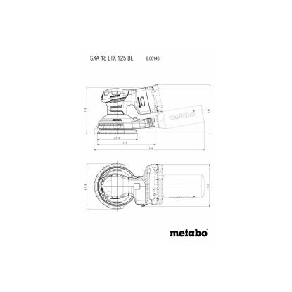 Metabo SXA 18 LTX 125 BL excentersliber, 18V, uden batteri og lader