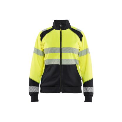 Blåkläder 3508 dame high vis sweatshirt full-zip, hi-vis gul/sort