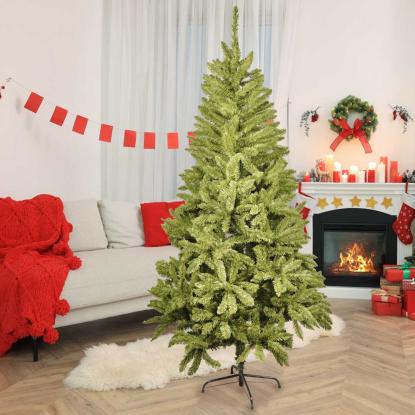 Kunstigt juletræ med stålben, gran, 240 cm