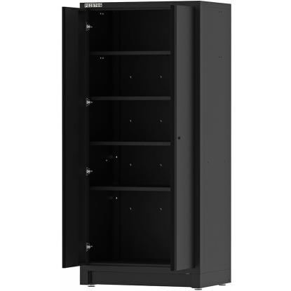 Feistos DUO Blackline værkstedsskab med dobbeltdør, stål, sort, 200 x 92 x 61 cm