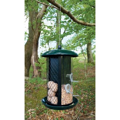RYOM foderautomat til fugleblanding/mejsebolde, Ø25 x 40 cm - 4,5 kg