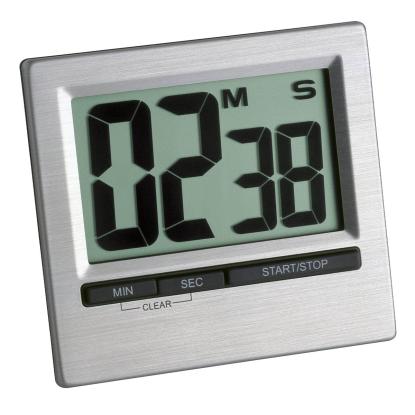 TFA digital timer og stopur med aluminiums­overflade