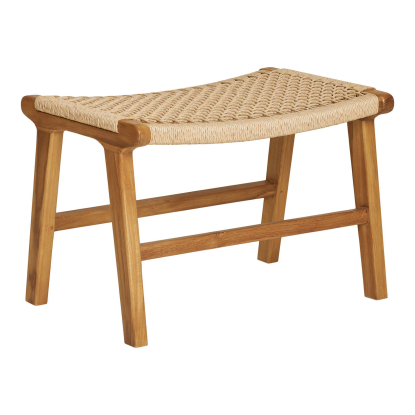Derby loungestol og skammel, teak/polyrattan