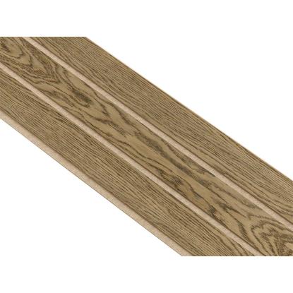 I-Wood Basic 3-lamel akustikpanel, mørkebrun olieret, beige filt og lys kerne, egefiner, 16 x 300 mm 
