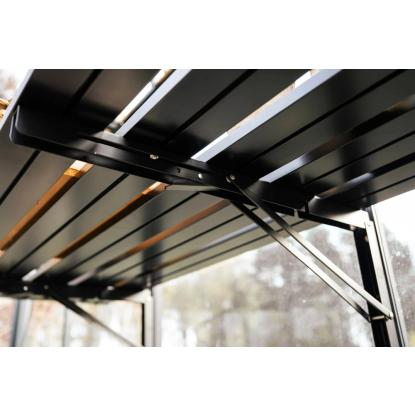 Halls integreret foldbart lamelbord til Qube Lean-to
