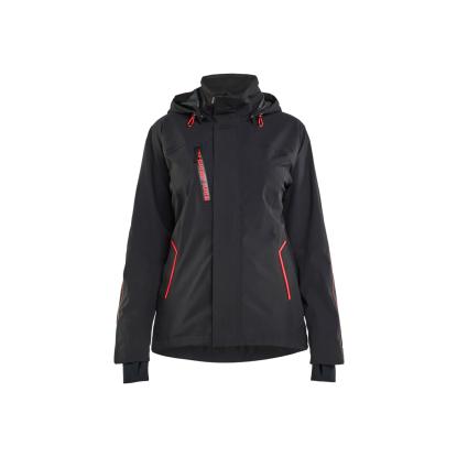 Blåkläder 4403 dame skaljakke 4-vejs stretch, sort/rød