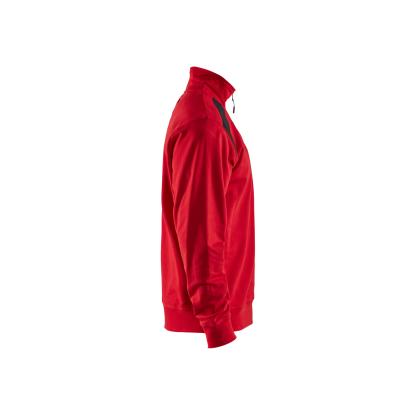 Blåkläder 3353 sweatshirt half zip, rød/sort