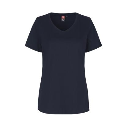 ID PRO Wear CARE 0373 T-shirt med v-hals, dame, navy