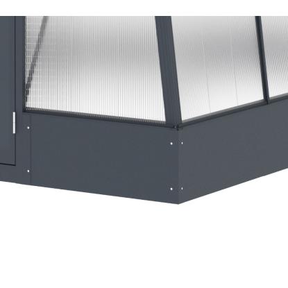 Westmann Aurora 68 drivhus, aluminium/polycarbonat, antracitgrå - 4,7 m²