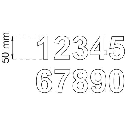 Habo talark, 50 mm, vinyl, sort - 0-9 x 2 stk.