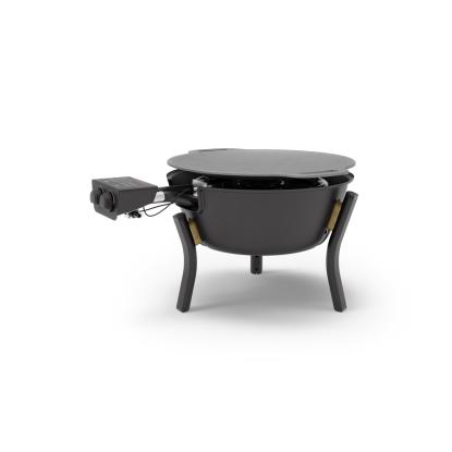 Muurikka Picnic gas stegepladesæt med korte ben, sort, Ø48 cm