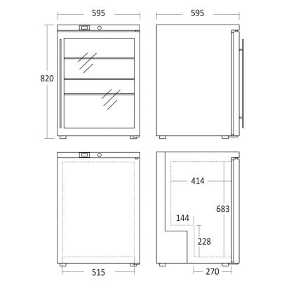 Scandomestic SK 145 GDE minibar, 145 liter