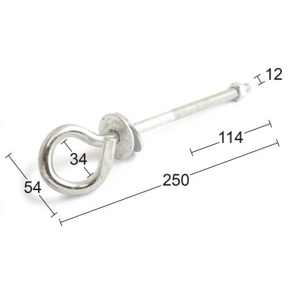 Habo gyngekrog, varmforzinket, 250 mm